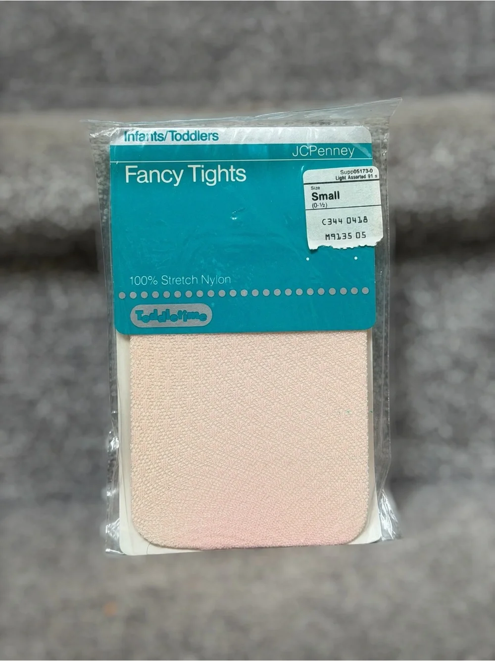 Vintage 1980s JCPenney Toddletime Fancy Tights Pink Infant Toddler NOS USA